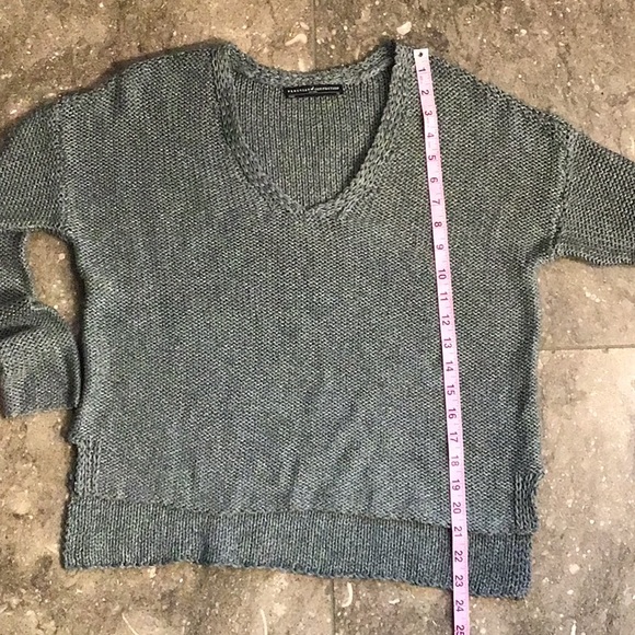 Peruvian Connection 100% Pima cotton sweater, XS, green - Picture 6 of 12